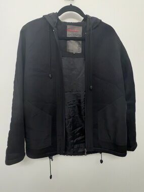 Vintage Prada Jacket Ful Zip Mesh / Nylon Black Sz M Men's
